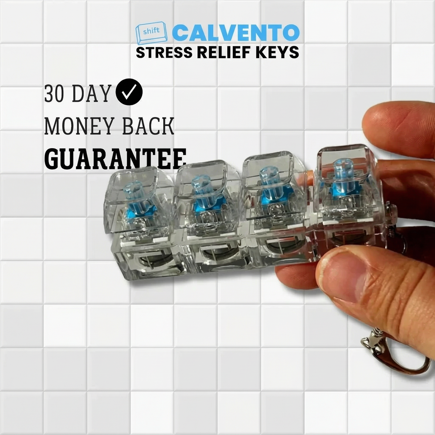 Pocket-Size LED Click & Relax 4-Key Fidget